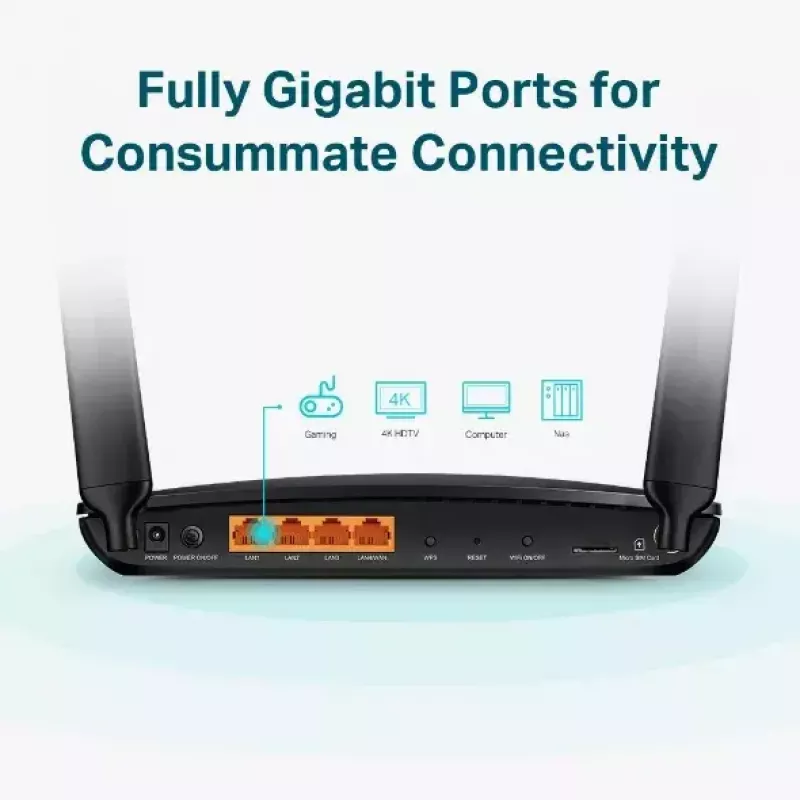 Router TP-Link 4G+ Cat6 AC1200 Wireless Dual Band Gigabit