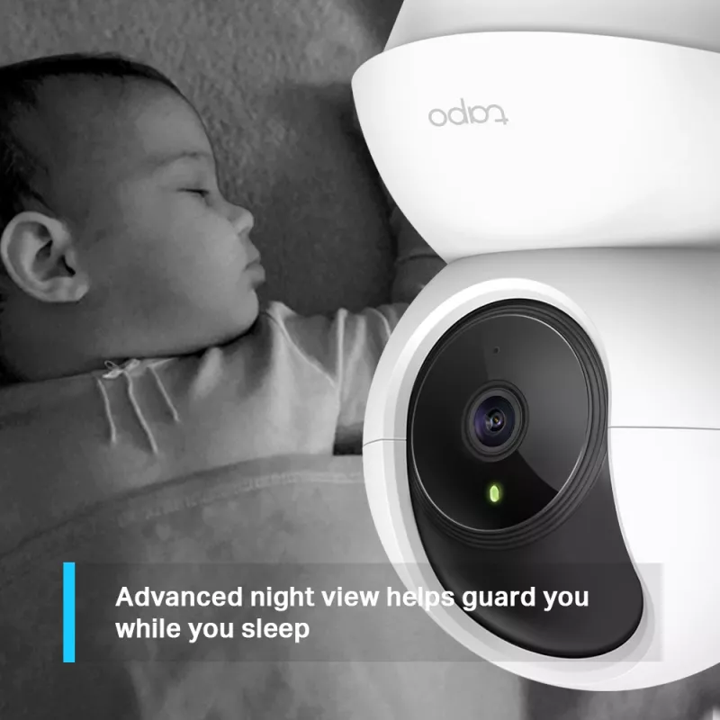 Câmara de vigilância WiFi TP-Link Tapo Pan/Tilt Home Security, câmara de segurança IP, interior, wireless, 2400 MHz, FCC, IC, CE, NCC, teto