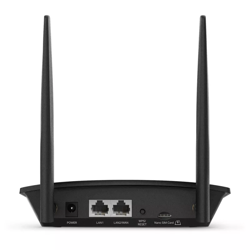 Router WLAN TP-Link TL-MR100 Fast Ethernet banda única (2,4 GHz) 4G preto