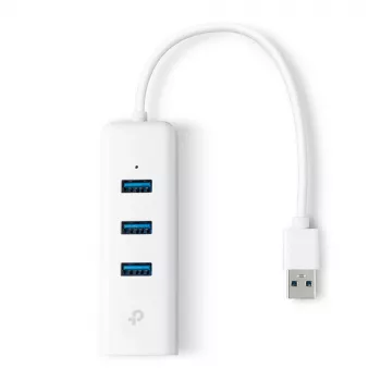 Dock/Replicador de portas para portátil TP-Link UE330 com fios USB 3.2 Gen 1 (3.1 Gen 1) Type-A branco
