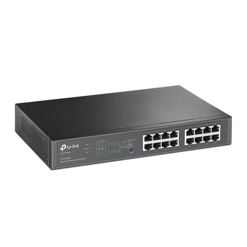 Switch gerido TP-Link TL-SG1016PE 16 portas Gigabit com 8 portas PoE+