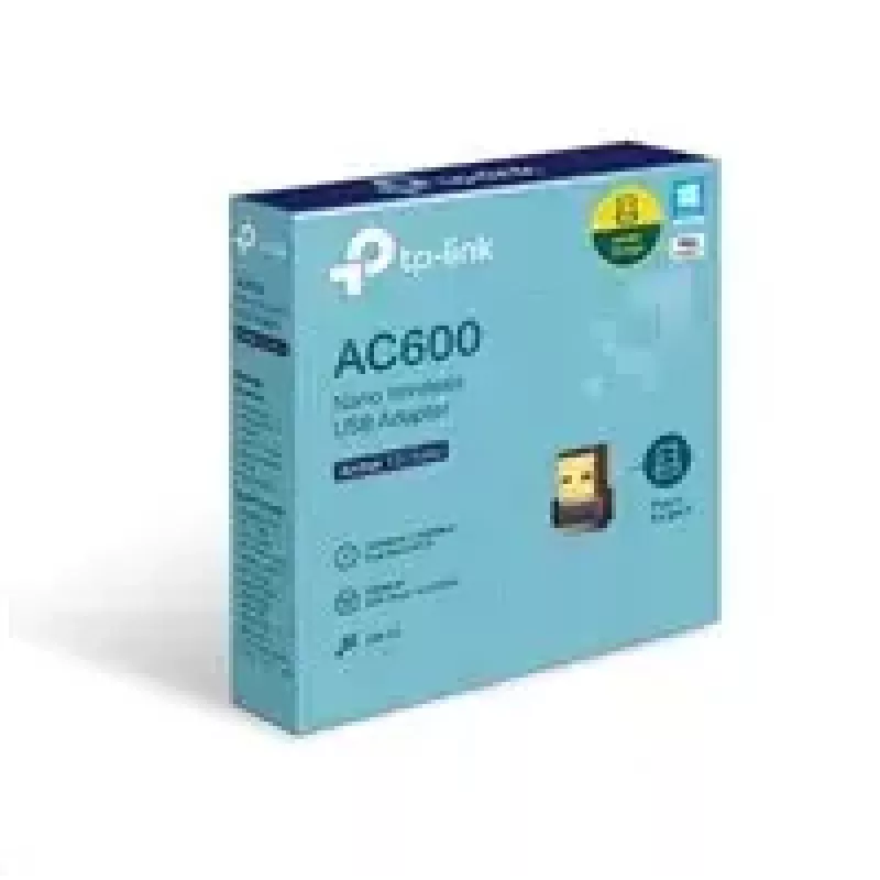 Adaptador USB Wi-Fi TP-Link Nano AC600 (Archer T2U Nano) – transceptor de rede wireless dualband 2,4G/5G