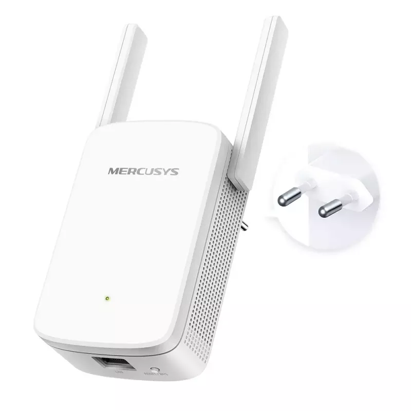 Amplificador de alcance Wi-Fi MERCUSYS ME30 AC1200 — dualband 802.11b/g, 2 antenas externas, 1x RJ-45