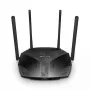 Router de secretária MERCUSYS MR80X — Wi‑Fi 6 dualband (802.11ax), 3000 Mbit/s, 4 antenas externas, 3 portas LAN Gigabit
