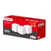 Sistema Mesh MERCUSYS Halo H60X (pack de 3) — Wi‑Fi 6 dualband, até 1500 Mbit/s, cobertura 550 m², 2× portas LAN