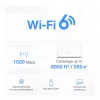 Sistema Mesh MERCUSYS Halo H60X (pack de 3) — Wi‑Fi 6 dualband, até 1500 Mbit/s, cobertura 550 m², 2× portas LAN