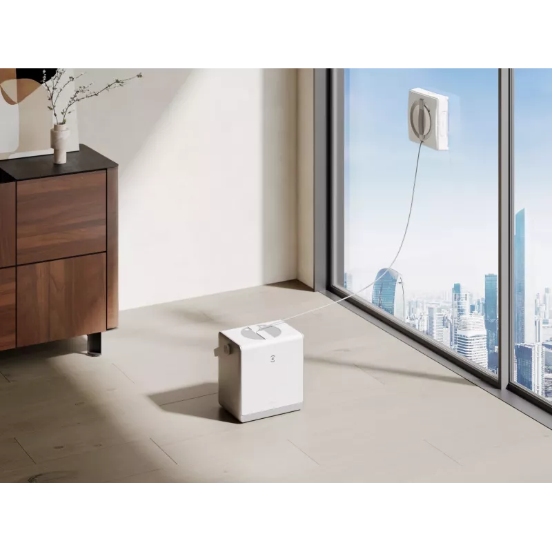 Limpa-vidros Ecovacs WINBOT W2 OMNI — bateria 4500 mAh, 96 W, motor sem escovas, pano 260×251 mm, cabo 5,5 m, tamanho mínimo de janela 30×40 cm