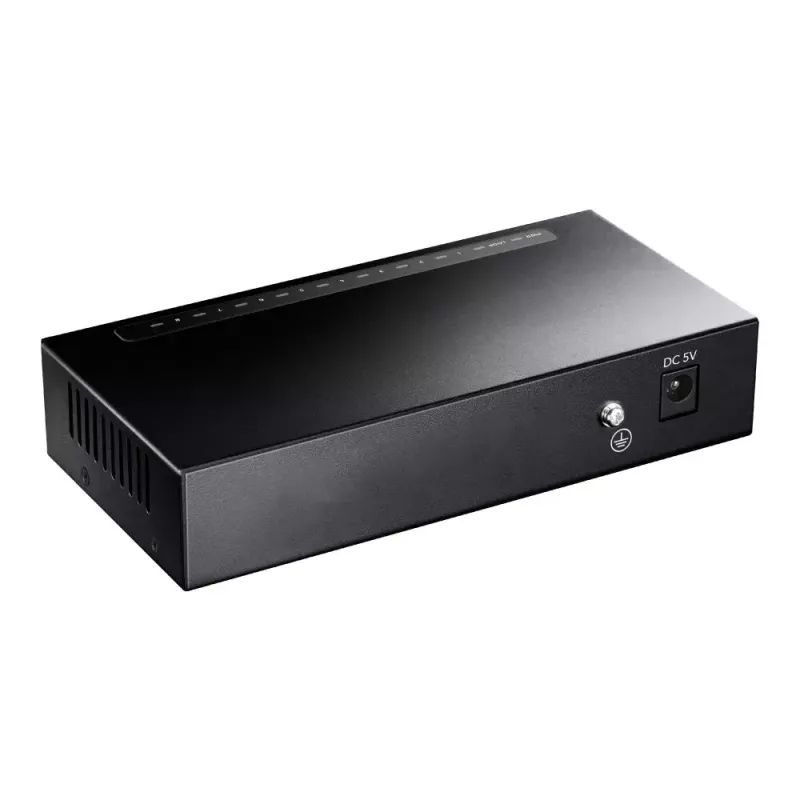 Switch de rede Cudy GS108 — 8 portas Gigabit Ethernet (10/100/1000), preto, capacidade de comutação 16 Gbit/s
