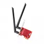 Placa de rede WLAN/Bluetooth PCIe interna Cudy WE3000S — tri-band 2.4/5/6 GHz, Intel AX210, Bluetooth 5.2, 2400 Mbit/s, Full-Height/Low-Profile