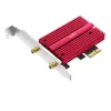 Placa de rede WLAN/Bluetooth interna Cudy WE4000 — PCIe, Intel AX200, Wi‑Fi 6 tri-band (2,4/5/6 GHz), 2400 Mbit/s, Bluetooth 5.0