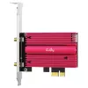 Placa de rede WLAN/Bluetooth interna Cudy WE4000 — PCIe, Intel AX200, Wi‑Fi 6 tri-band (2,4/5/6 GHz), 2400 Mbit/s, Bluetooth 5.0