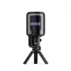 Microfone condensador USB para PC RØDE NT-USB+ — padrão cardioide, 24 Bit/48 kHz, 20–20000 Hz, saída para auscultadores de 3,5 mm, USB-C, preto