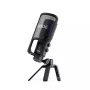 Microfone condensador USB para PC RØDE NT-USB+ — padrão cardioide, 24 Bit/48 kHz, 20–20000 Hz, saída para auscultadores de 3,5 mm, USB-C, preto