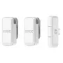 Microfone de lapela RØDE Wireless Micro — lavalier USB sem fios, 20–20000 Hz, 24-Bit, alcance 100 m, branco