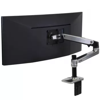 Braço de secretária Ergotron LX para monitor LCD, alumínio polido