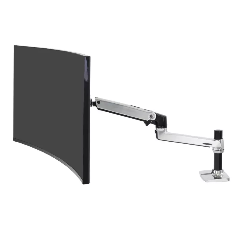 Braço de secretária Ergotron LX para monitor LCD, alumínio polido