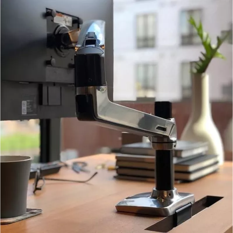 Braço de secretária Ergotron LX para monitor LCD, alumínio polido