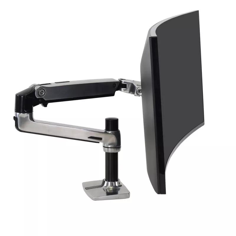 Braço de secretária Ergotron LX para monitor LCD, alumínio polido
