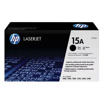 Cartucho de toner original HP 15A LaserJet preto, 2500 páginas, preto, 1 unid.