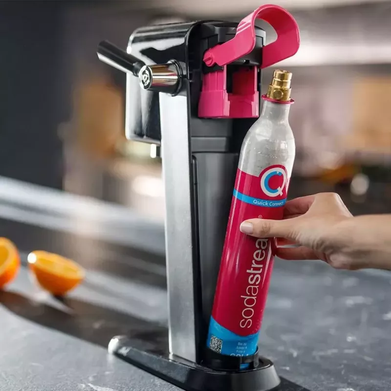 Máquina de gaseificar SodaStream ART Black Steel 1L Carbonator 60L