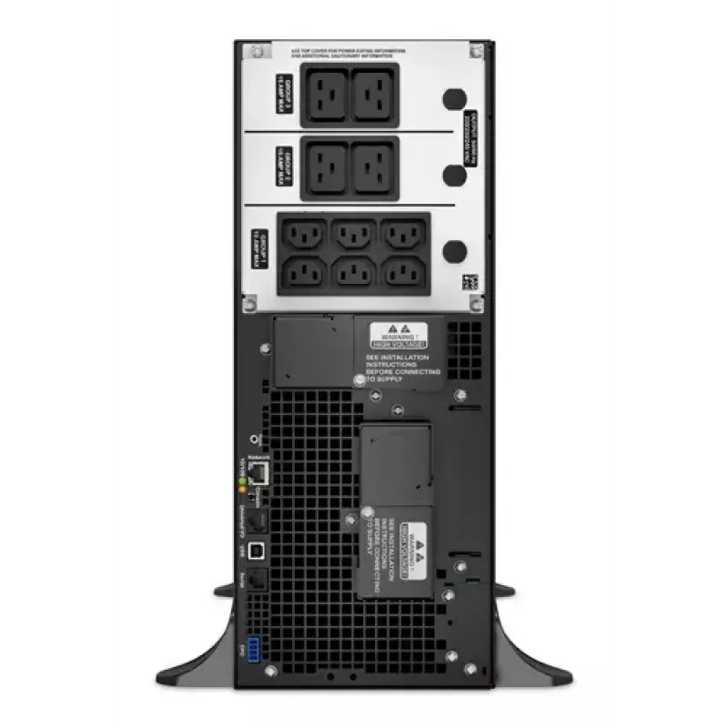 UPS APC Smart-UPS On-Line, 6kVA/6kW, torre, 230V, 6x C13+4x saídas IEC C19, placa de rede+SmartSlot, autonomia extensível, sem kit de calhas