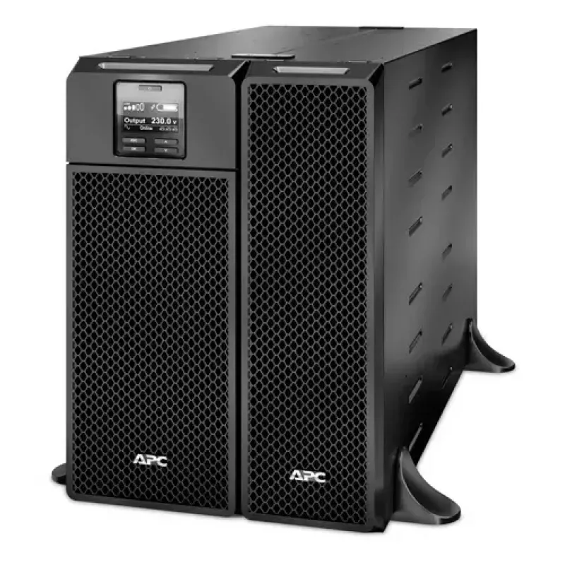 UPS APC Smart-UPS On-Line, 6kVA/6kW, torre, 230V, 6x C13+4x saídas IEC C19, placa de rede+SmartSlot, autonomia extensível, sem kit de calhas
