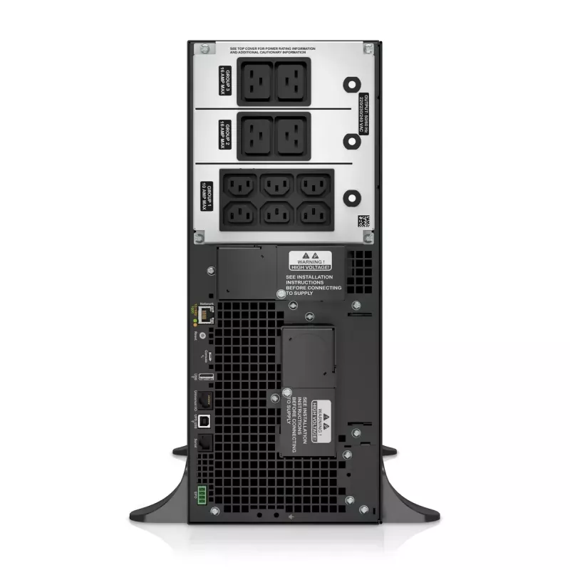 UPS APC Smart-UPS On-Line, 6kVA/6kW, torre, 230V, 6x C13+4x saídas IEC C19, placa de rede+SmartSlot, autonomia extensível, sem kit de calhas