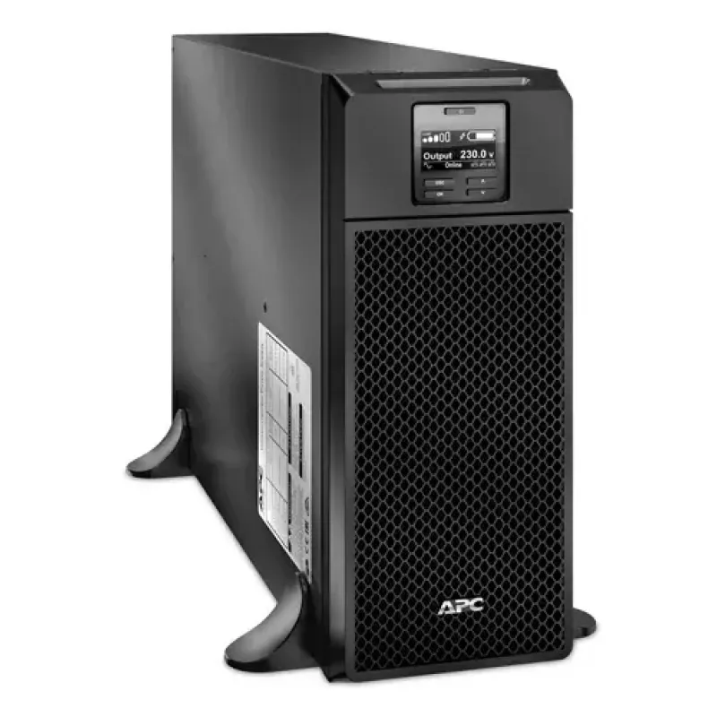 UPS APC Smart-UPS On-Line, 6kVA/6kW, torre, 230V, 6x C13+4x saídas IEC C19, placa de rede+SmartSlot, autonomia extensível, sem kit de calhas