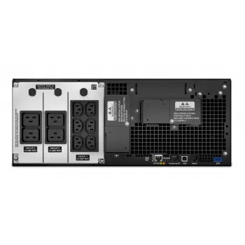 UPS APC Smart-UPS On-Line SRT6KRMXLI - 6kW/VA, 6x C13 + 4x C19 + saída monofásica com ligação fixa, montagem em rack, NMC integrada