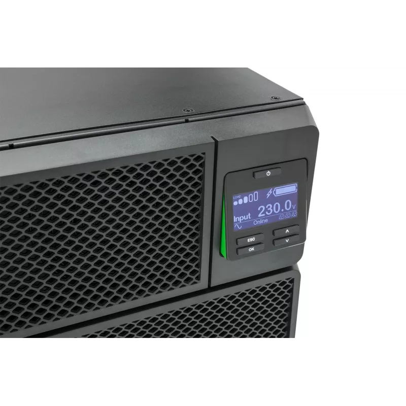UPS APC Smart-UPS On-Line SRT6KRMXLI - 6kW/VA, 6x C13 + 4x C19 + saída monofásica com ligação fixa, montagem em rack, NMC integrada