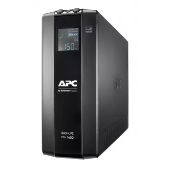 UPS APC Back-UPS Pro, 1600VA/960W, torre, 230V, 8x tomadas IEC C13, AVR, LCD, bateria substituível pelo utilizador