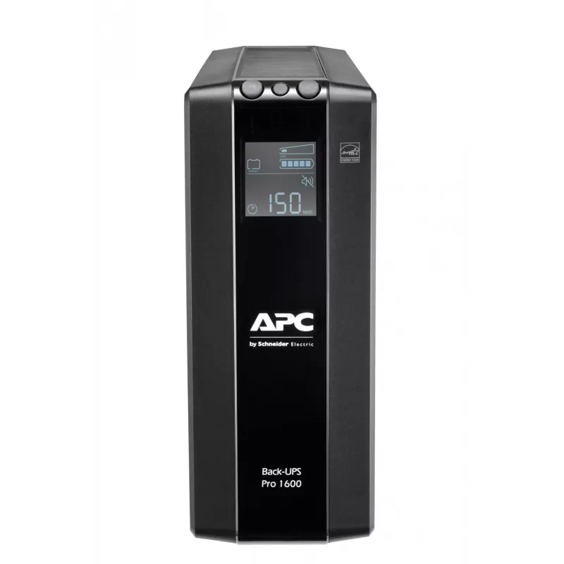UPS APC Back-UPS Pro, 1600VA/960W, torre, 230V, 8x tomadas IEC C13, AVR, LCD, bateria substituível pelo utilizador
