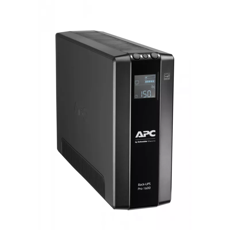 UPS APC Back-UPS Pro, 1600VA/960W, torre, 230V, 8x tomadas IEC C13, AVR, LCD, bateria substituível pelo utilizador