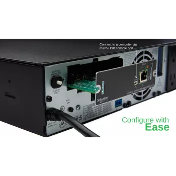 Placa de gestão de rede APC AP9640 Smart-UPS (gen3), placa de gestão de rede, SmartSlot, 12,1 mm, 11,4 mm, 38 mm, 80 g