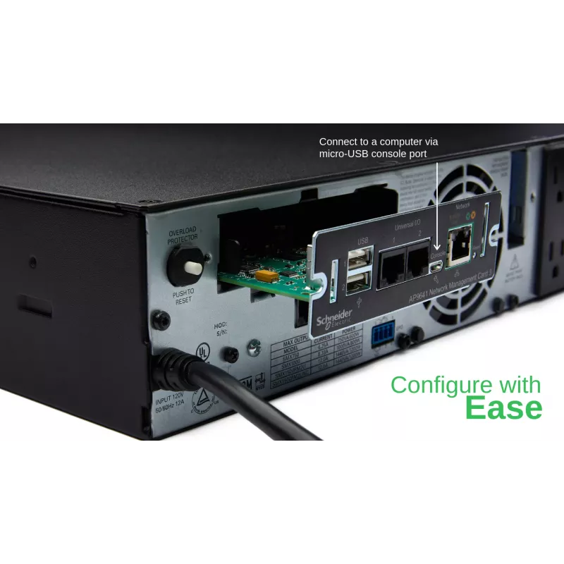 Placa de gestão de rede APC AP9641 Smart-UPS (gen3) com monitorização ambiental