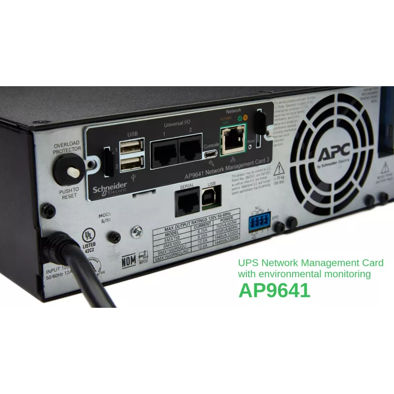 Placa de gestão de rede APC AP9641 Smart-UPS (gen3) com monitorização ambiental