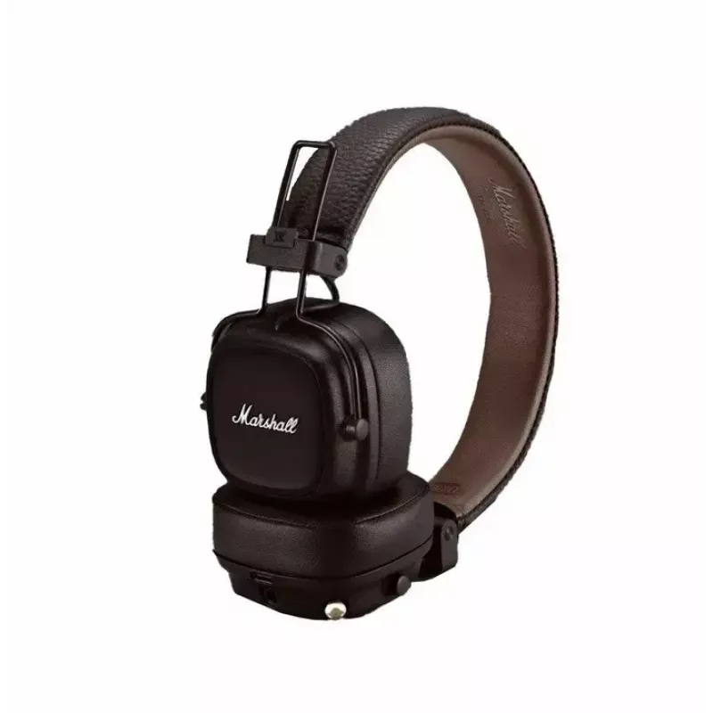 Auscultadores supra-auriculares Bluetooth Marshall Major V, Bluetooth 5.3, 100 h de bateria, 3,5 mm, 32 Ω, castanho