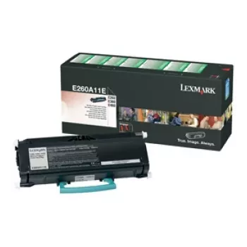 Cartucho de toner Lexmark E260A11E 3000 páginas preto