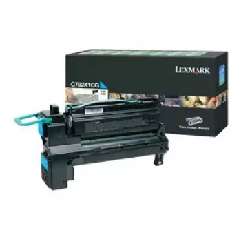 Cartucho de toner Lexmark C792X1CG 10000 páginas ciano