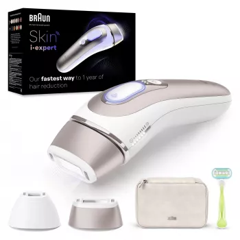 Braun Skin i-expert PL7147 luz pulsada intensa (IPL) rosa-ouro, branco