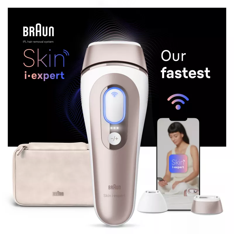 Braun Skin i-expert PL7147 luz pulsada intensa (IPL) rosa-ouro, branco