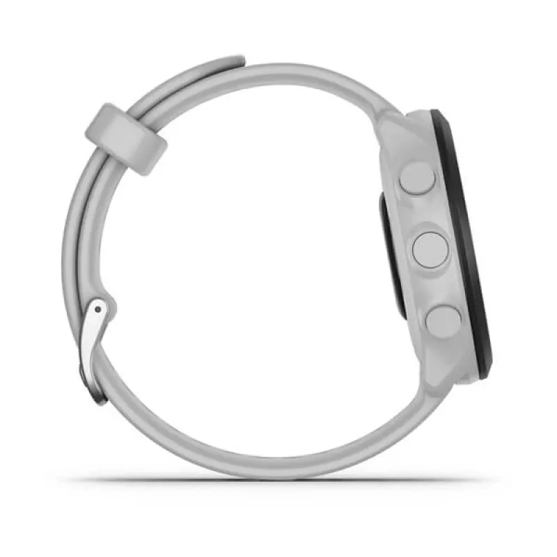 Smartwatch GARMIN Forerunner 55 — 42 mm relógio desportivo redondo, GPS/GLONASS/Galileo, 14 dias de bateria, 5 ATM, bracelete de silicone branco