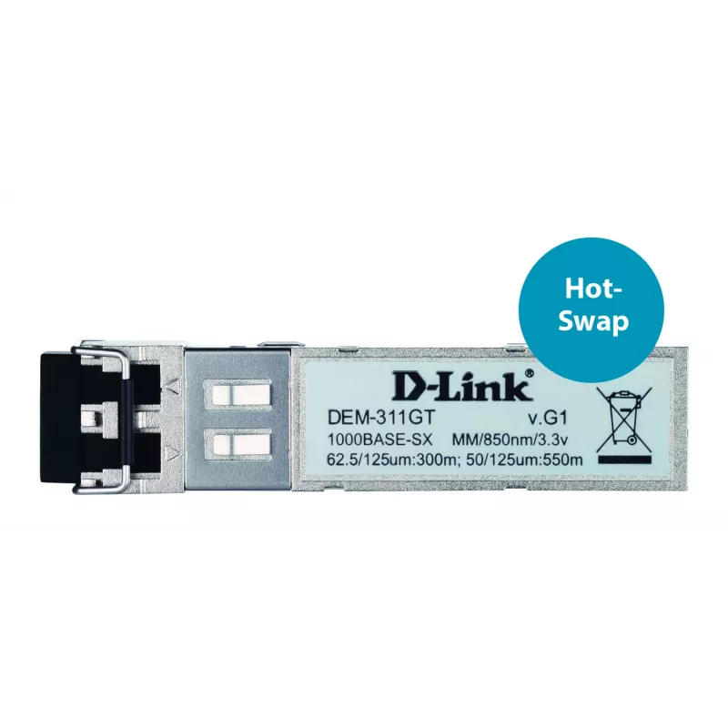 D-Link Mini-GBIC SFP 1 porta para 1000BaseSX, 550 m para todos