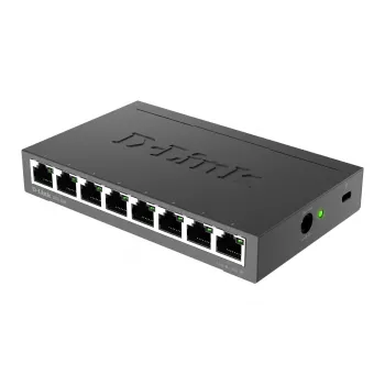 D-Link DGS-108 não gerido L2 Gigabit Ethernet (10/100/1000) preto