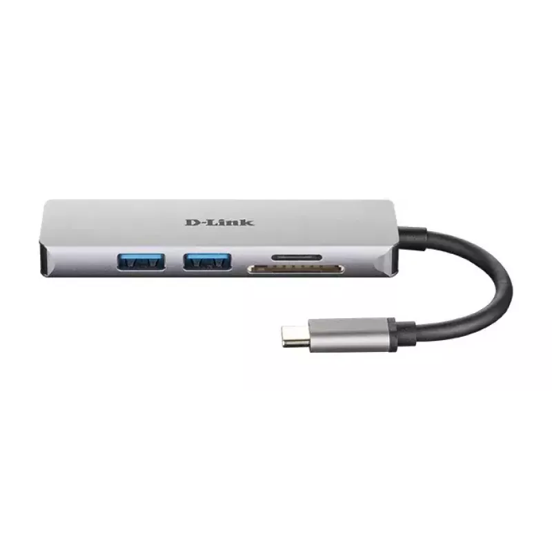 Hub USB-C 5-em-1 D-Link com HDMI e leitor de cartões SD/microSD
