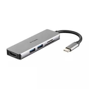 Hub USB-C 5-em-1 D-Link com HDMI e leitor de cartões SD/microSD