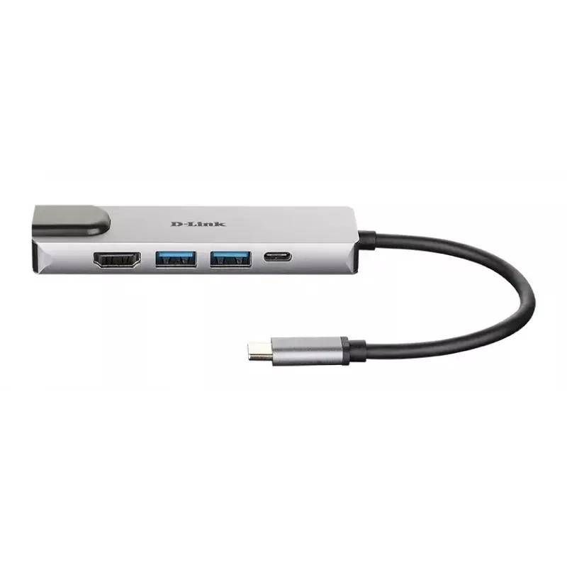 Hub USB-C 5-em-1 D-Link com HDMI/Ethernet e Power Delivery