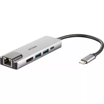 Hub USB-C 5-em-1 D-Link com HDMI/Ethernet e Power Delivery