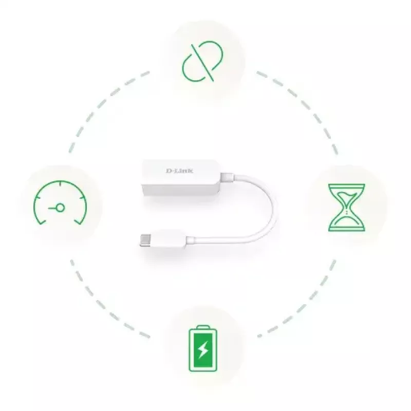 Adaptador Ethernet D-Link DUB-E250 USB-C para 2.5G