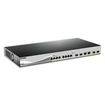 D-Link DXS-1210-12TC/E Switch de rede Managed L2 10G Ethernet (100/1000/10000) 1U preto, prateado